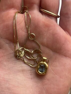 Wolf Circus Uma Necklace in Blue Topaz & Gold